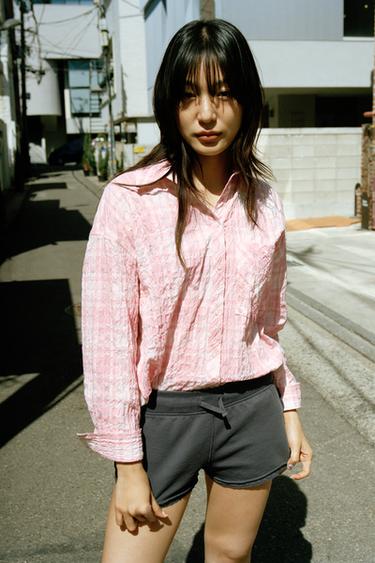 레이스 워싱 쇼츠 - Zara 블루 / 그레이