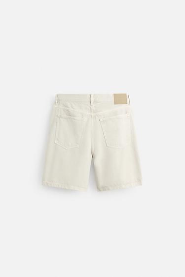 BERMUDA DENIM REGULAR FIT - Gris de Zara - Image 7