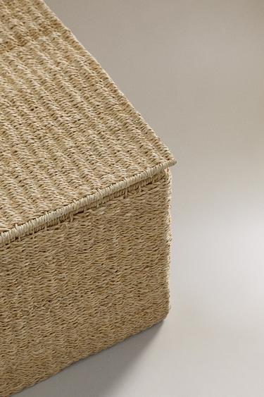 SEAGRASS BASKET WITH LID - Light beige by Zara - Image 2