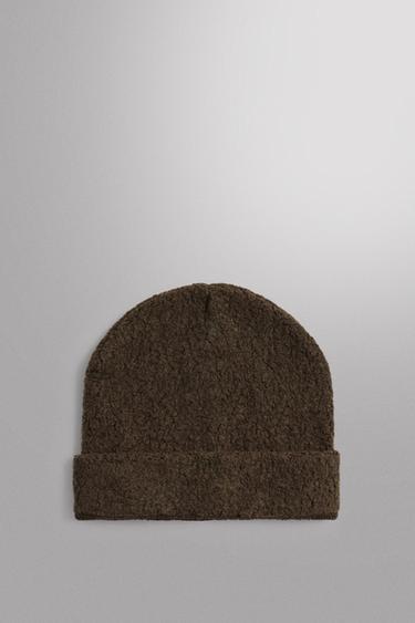 GORRO PUNTO MANTECO® CON LANA - Marrón de Zara