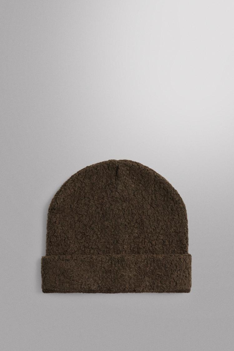 Gorro punto manteco con lana