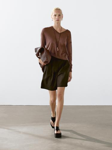 Zara 100% cashmere fine knit sweater - Toffee - Image 0