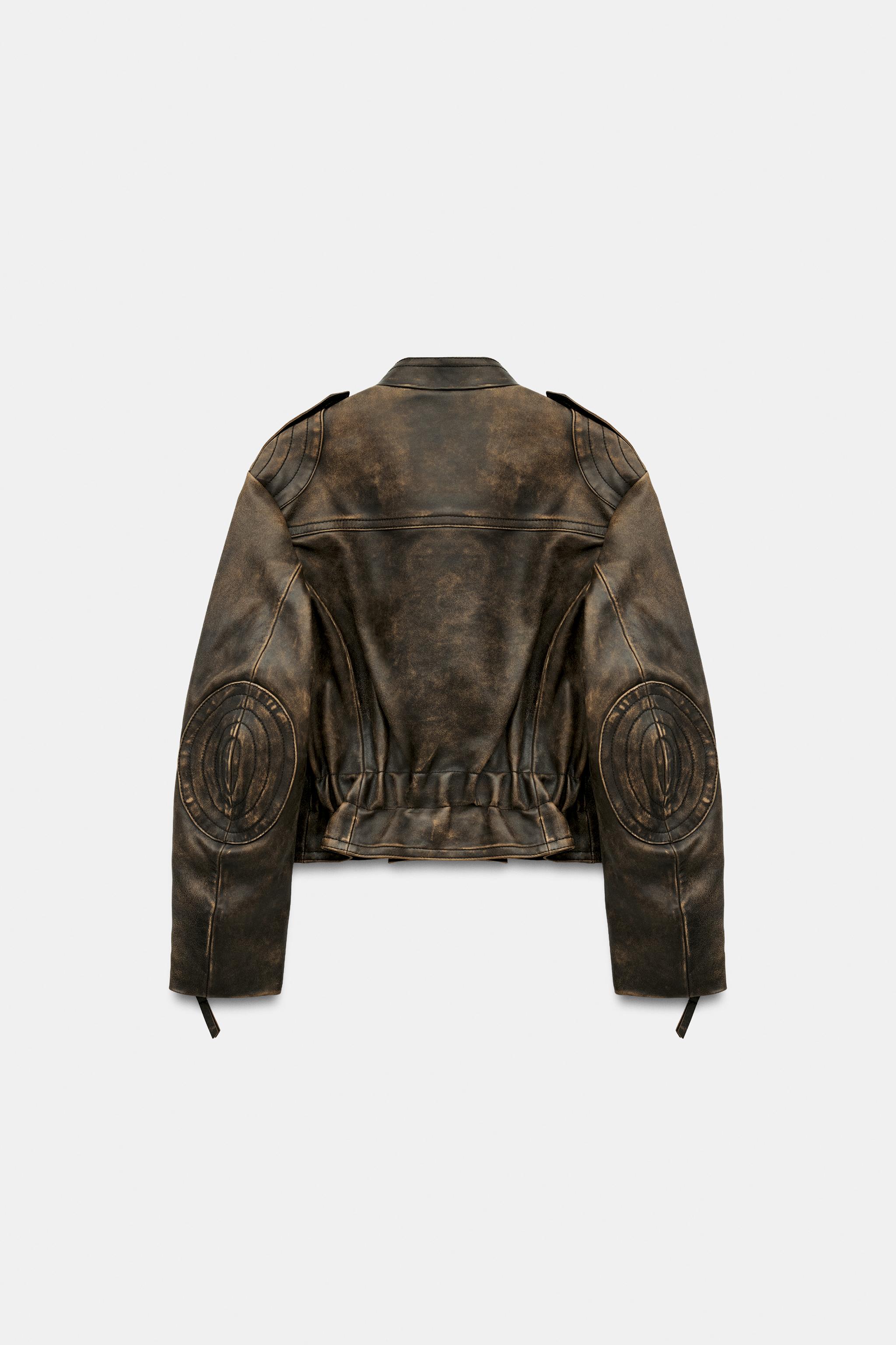 ZW COLLECTION 100% LEATHER BUTTON JACKET