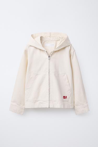 SOBRECAMISA CAPUCHA ESPIGA - Crudo de Zara - Imagen 0