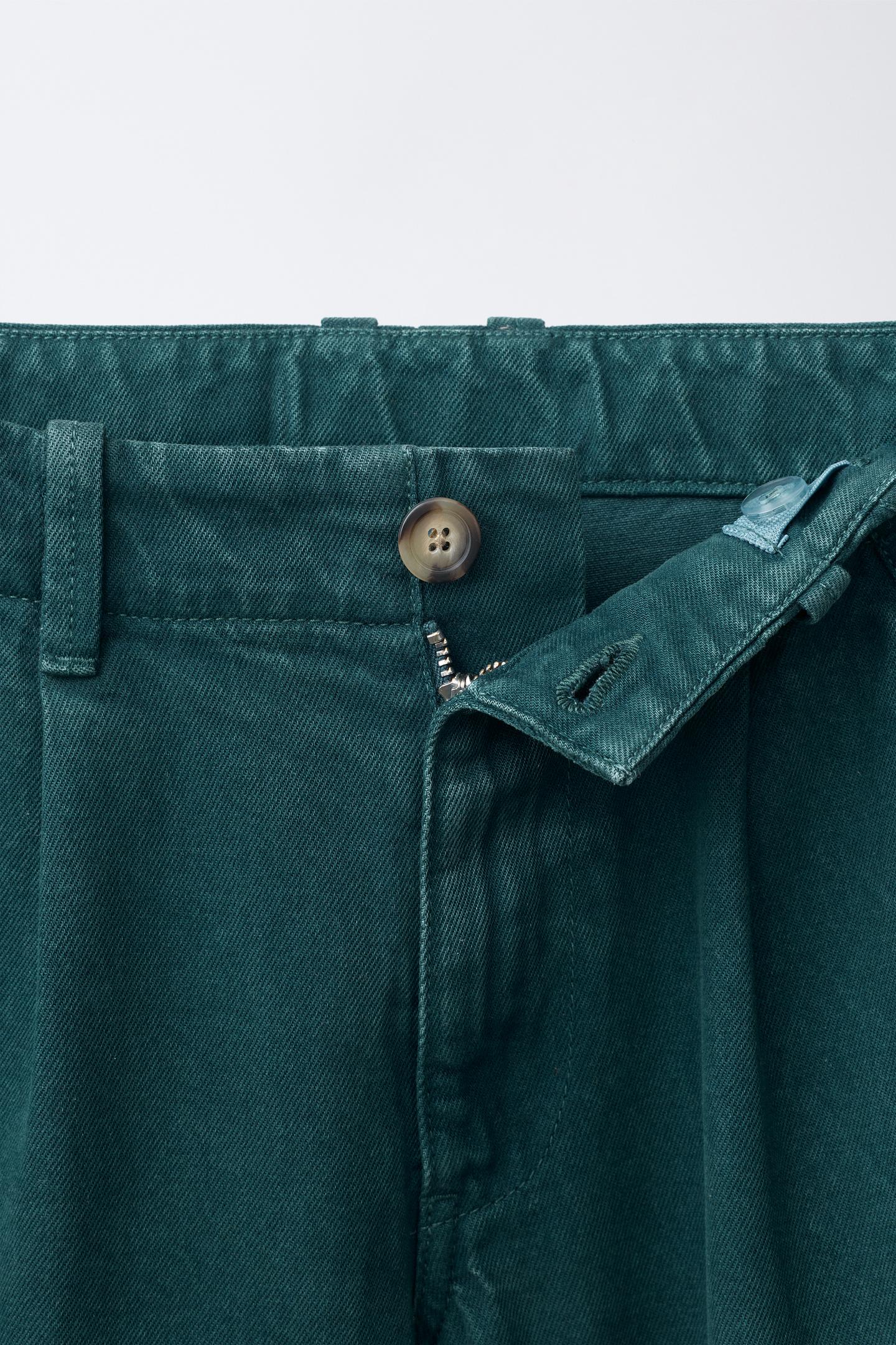 Детские брюки Zara Straight-Fit Darted, цвет: Синий — фото 3