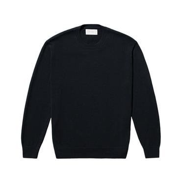 PULL EN COTON ET CHANVRE - Bleu marine foncé de Zara