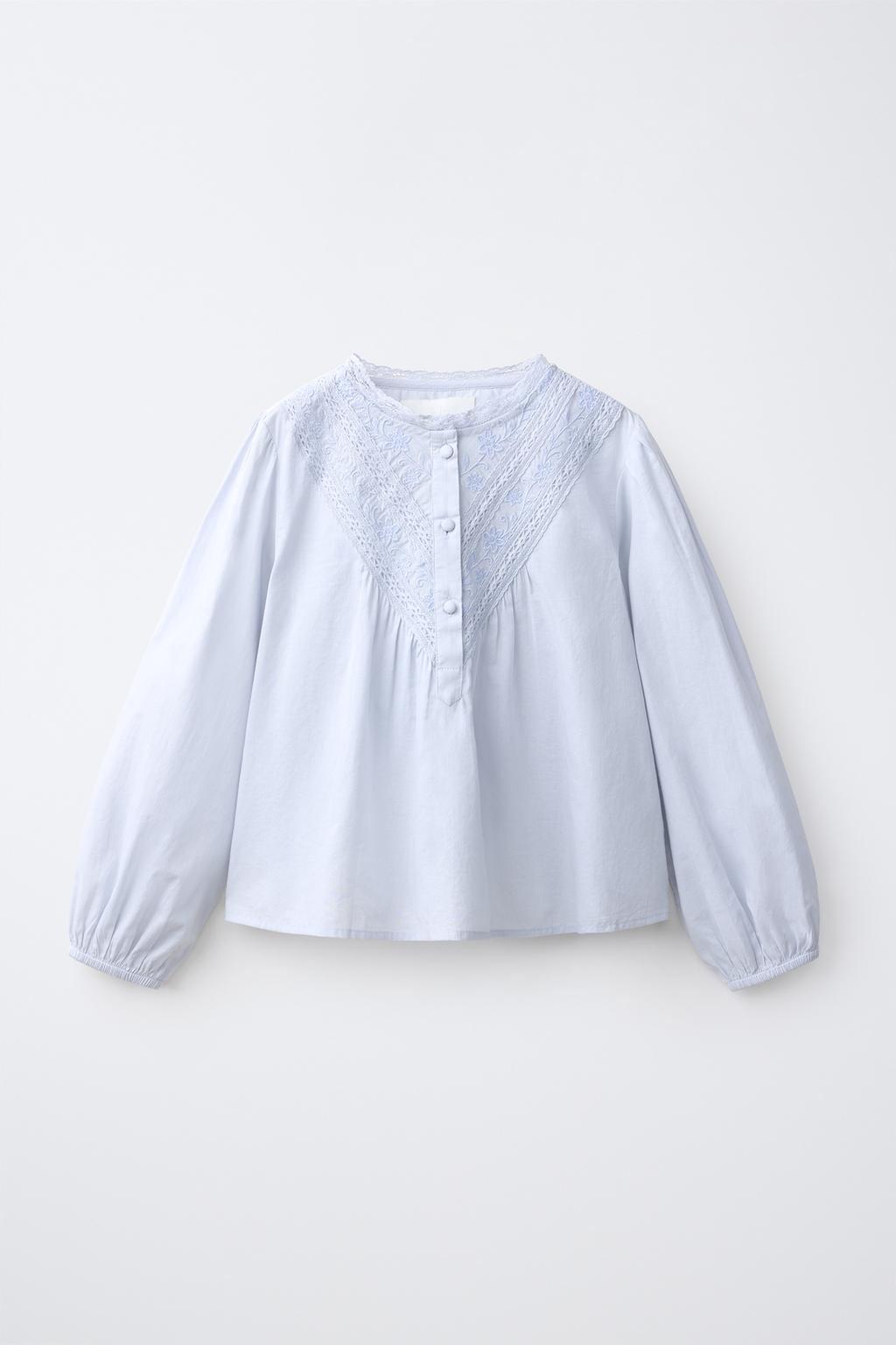 EMBROIDERED YOKE ROMANTIC SHIRT