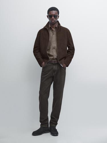 Zara Suede leather jacket - Gray - Image 0