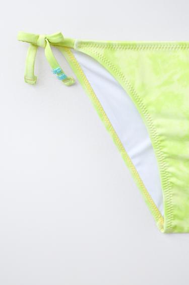 6-14 ANS/ BIKINI TIE DYE HIBISCUS - Vert lime fluo de Zara - Image 3
