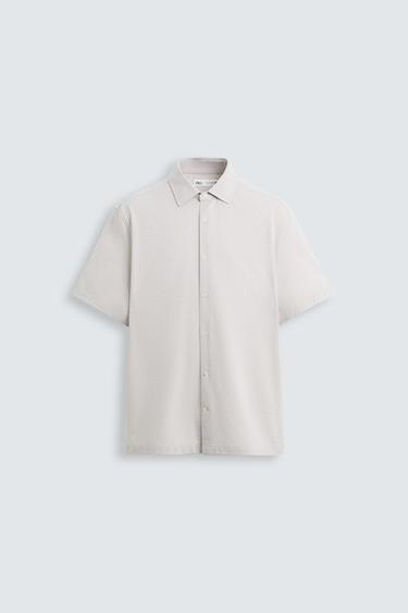 CAMISA REGULAR FIT SOFT - Bege-claro da Zara