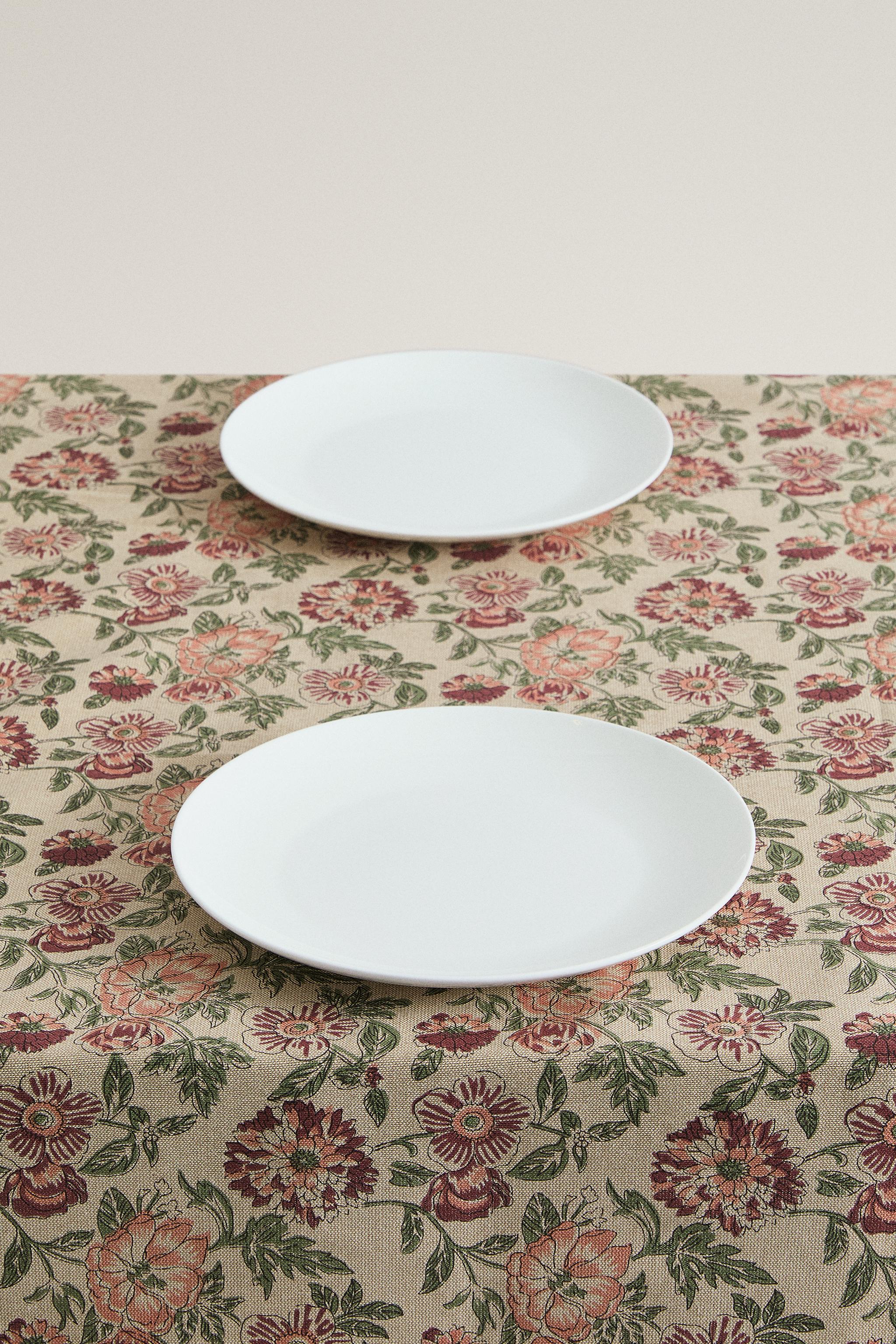 FLORAL PRINT COTTON TABLECLOTH