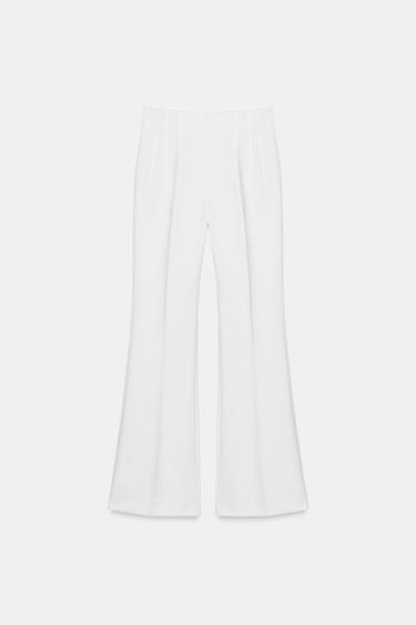 PANTALON TAILLE HAUTE ZIP DOS - Blanc de Zara - Image 6