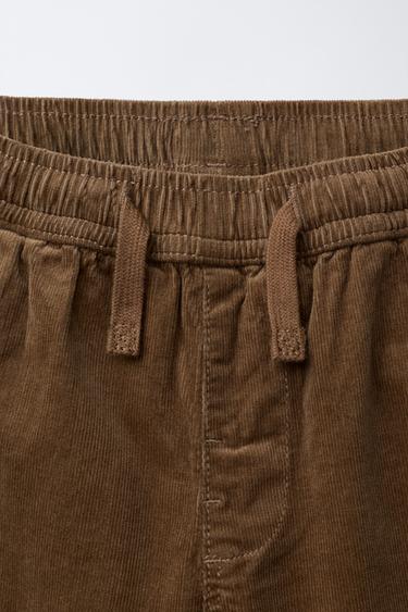 LINED NEEDLECORD TROUSERS - camel by Zara - Image 2