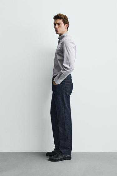 CHEMISE REGULAR FIT CARREAUX - brun de Zara - Image 3