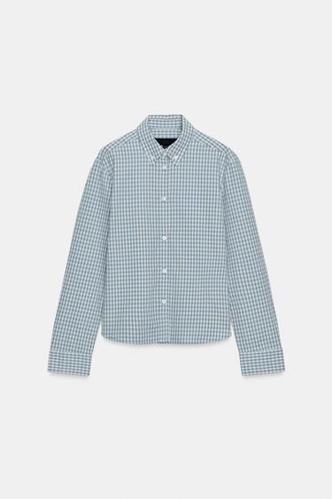 TAILORED CHECK SHIRT - Blue/White by Zara