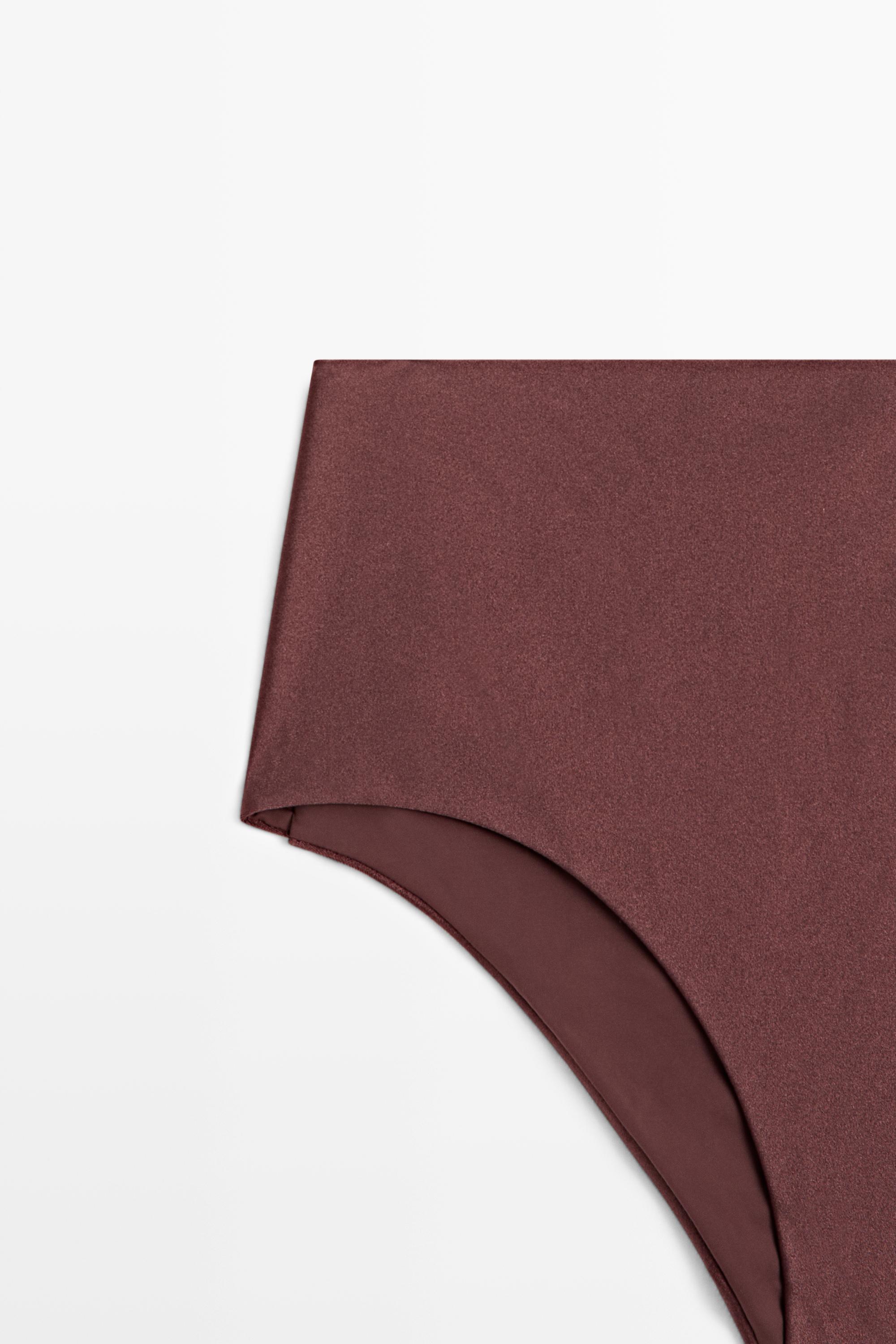 Shimmery high-waist bikini bottoms