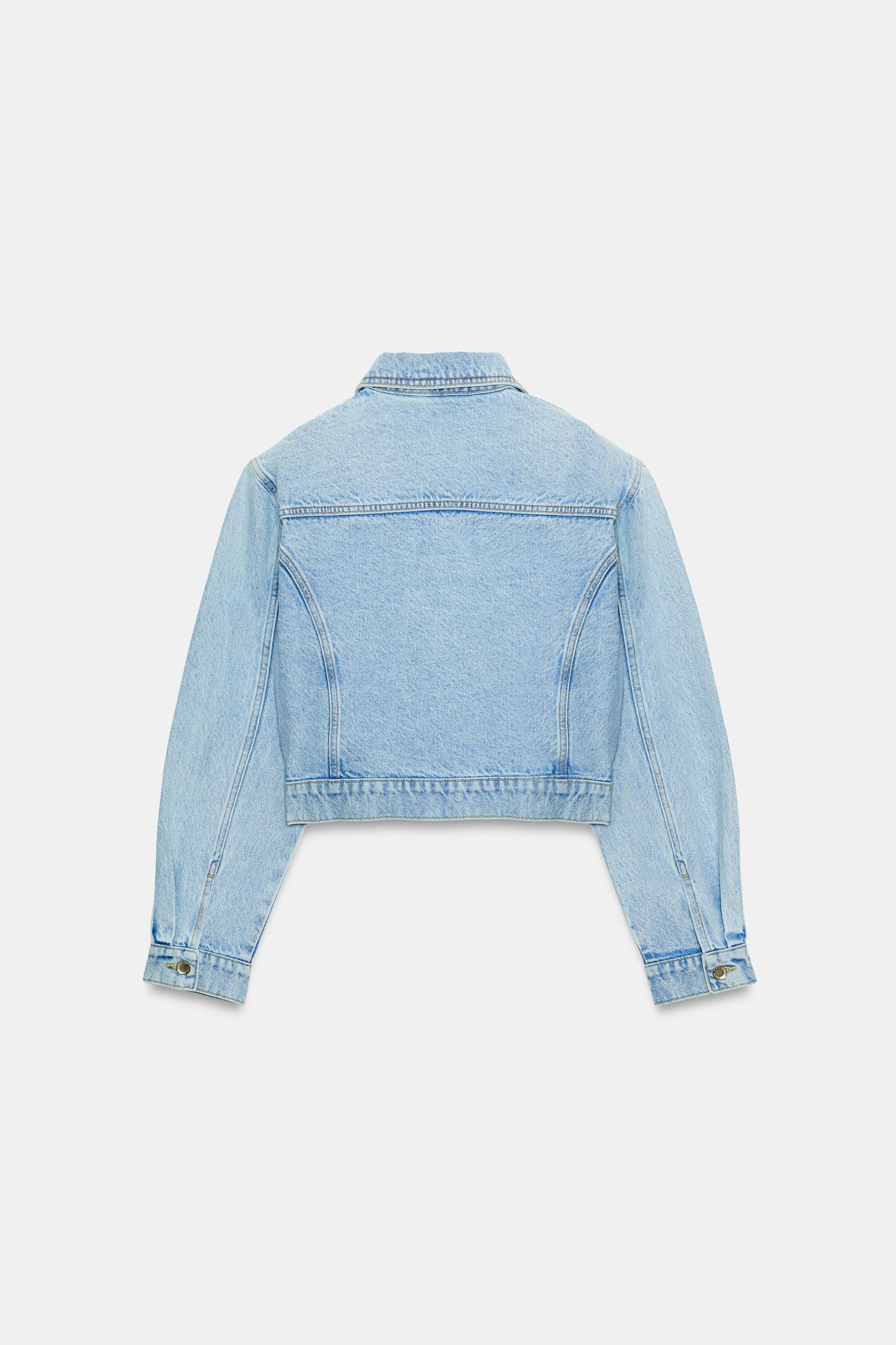BLOUSAON COURT DENIM ÉPAULETTES Z1975