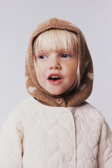 BUTTONED HEARTS BALACLAVA - Pink marl by Zara