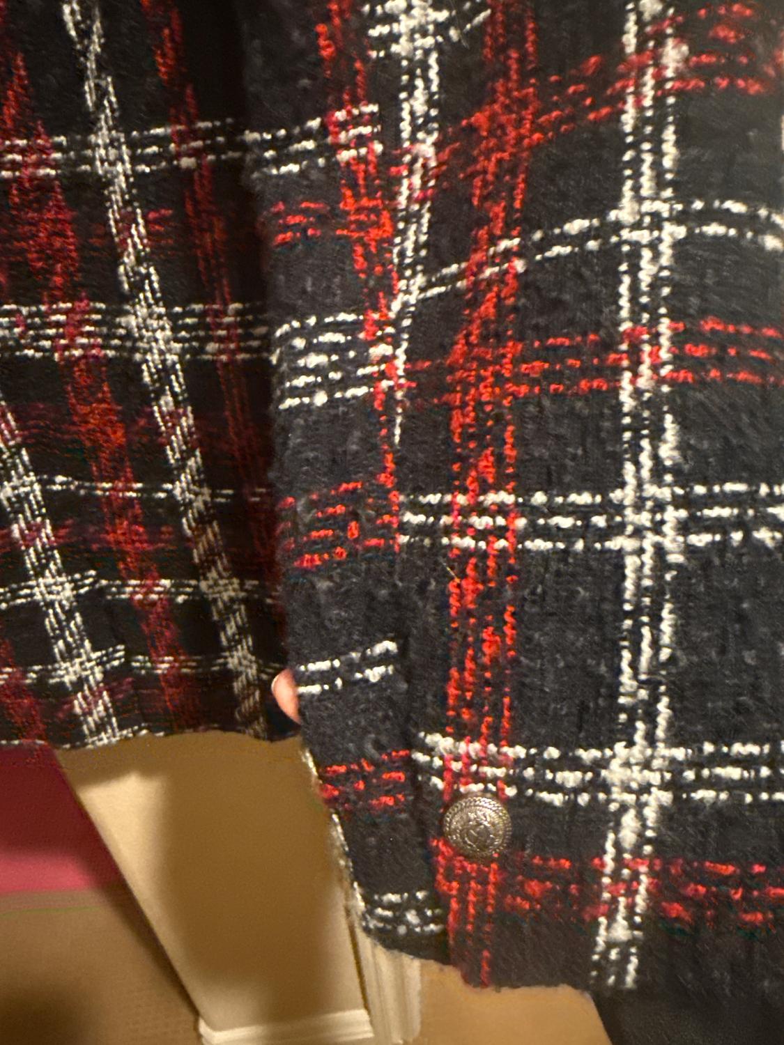 PLAID DOUBLE BREASTED BLAZER - Image 6