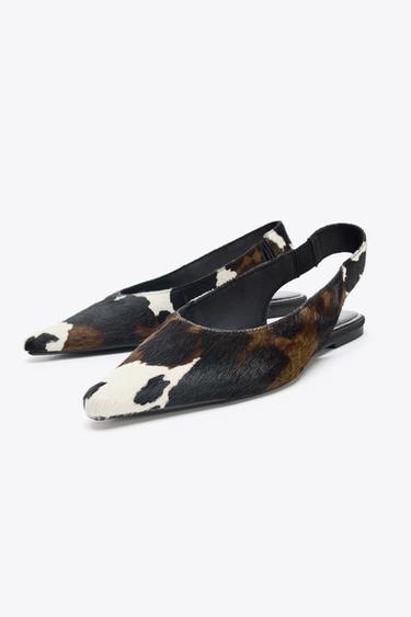 CHAUSSURES À BRIDES ARRIÈRE EN CUIR - Multicolore de Zara - Image 2