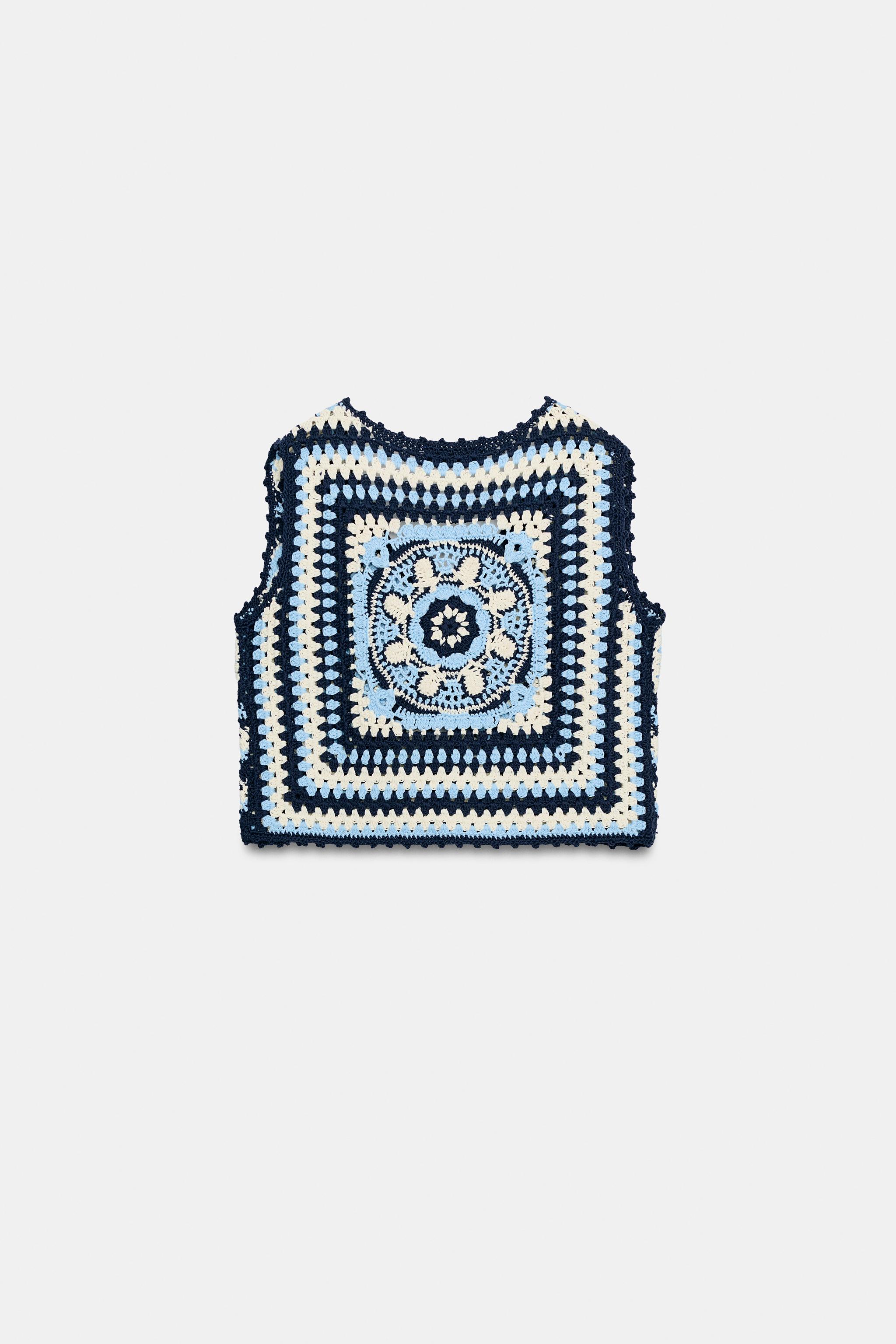 クロシェ編みニットベスト - マルチカラ― | ZARA Japan / 日本