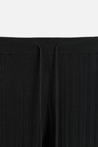 PANTALON EN MAILLE STRUCTURÉE - Noir de Zara - Image 7