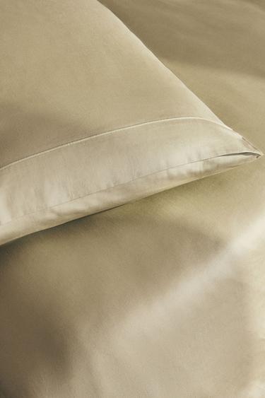 TAIE D’OREILLER SATIN FESTON (300 FILS) - Vert de Zara - Image 9