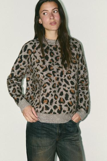 JERSEY PUNTO JACQUARD ANIMAL - Leopardo de Zara