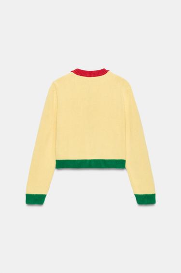 COLOUR BLOCK CARDIGAN - Multicoloured by Zara - Image 6