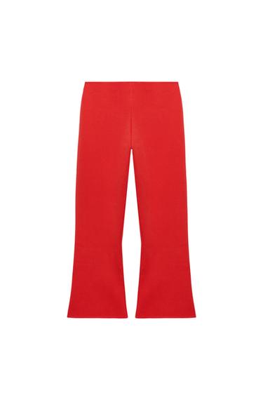 Zara Mercan kırmızısı - İSPANYOL PAÇA TRİKO PANTOLON