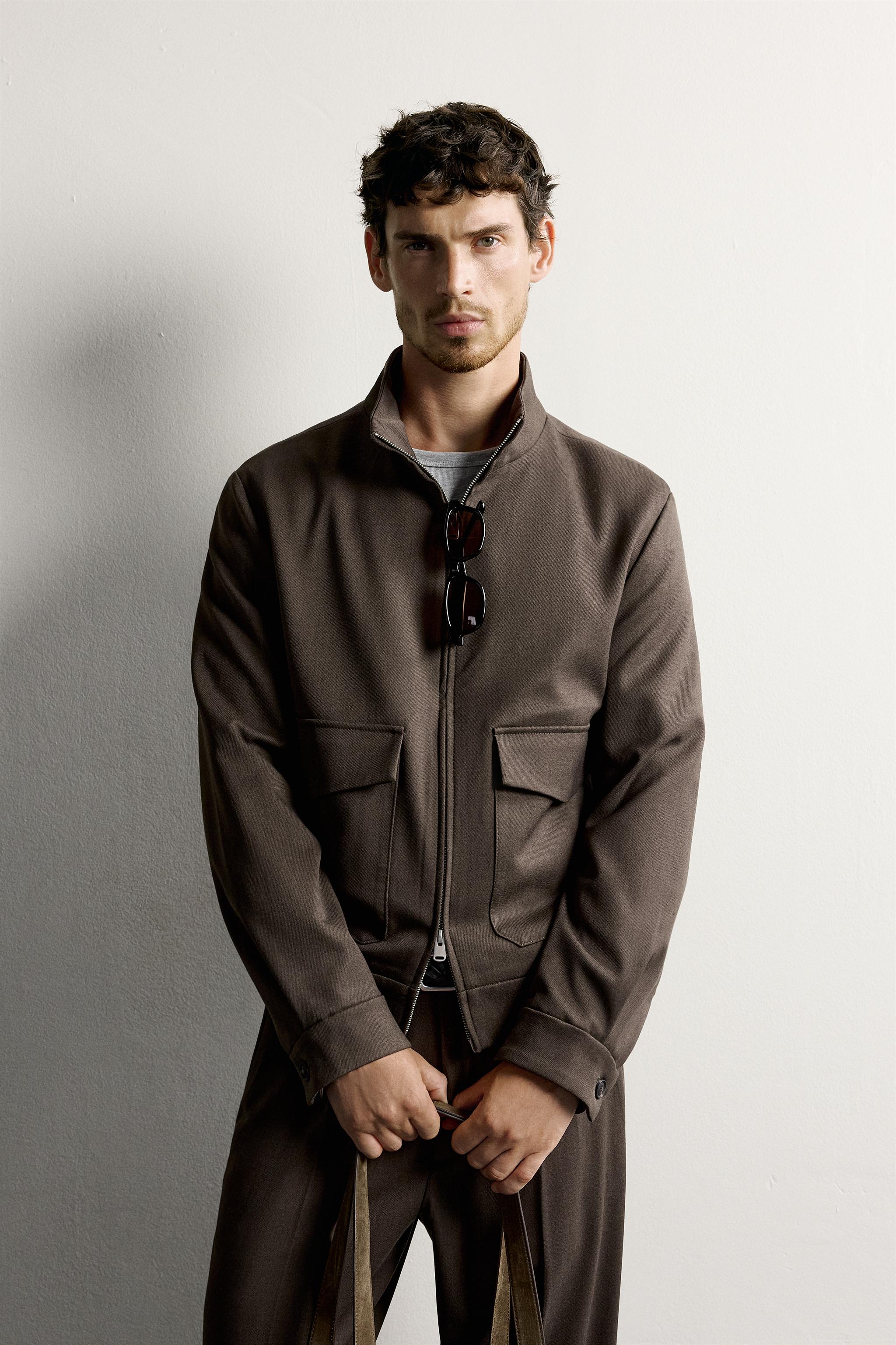 REGULAR FIT ZIP OVERSHIRT - thumbnail 2