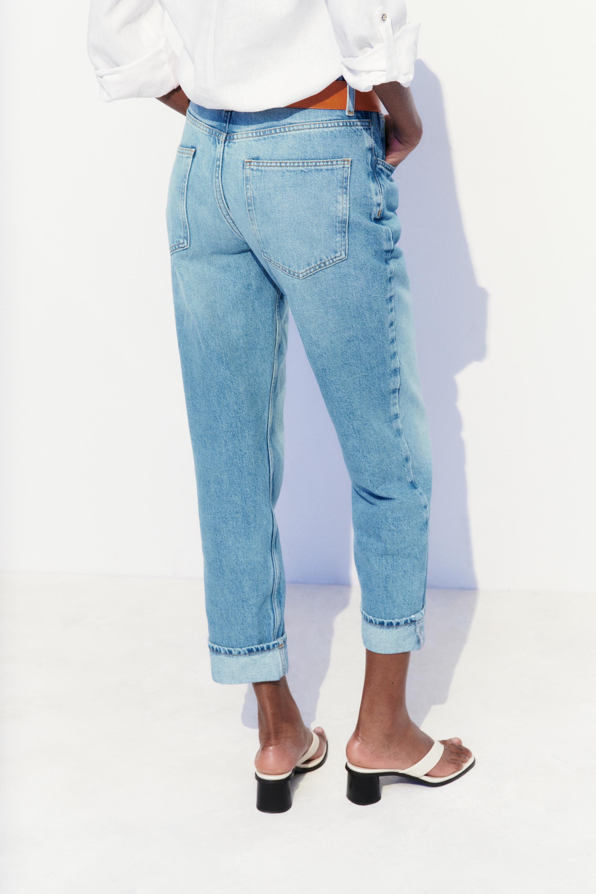 Z1975 SELVEDGE HIGH WAIST RELAXED FIT JEANS - Mid-blue