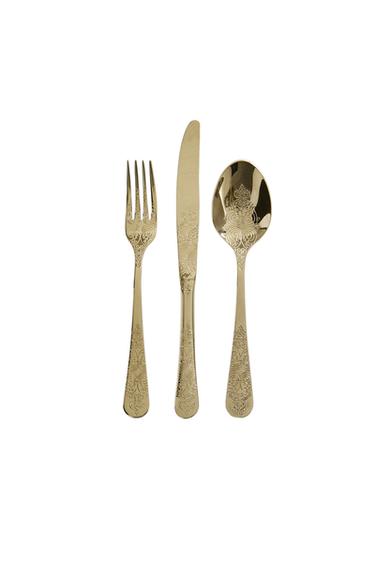 CUTLERY SET WITH ENGRAVED PIECES - Cava by Zara