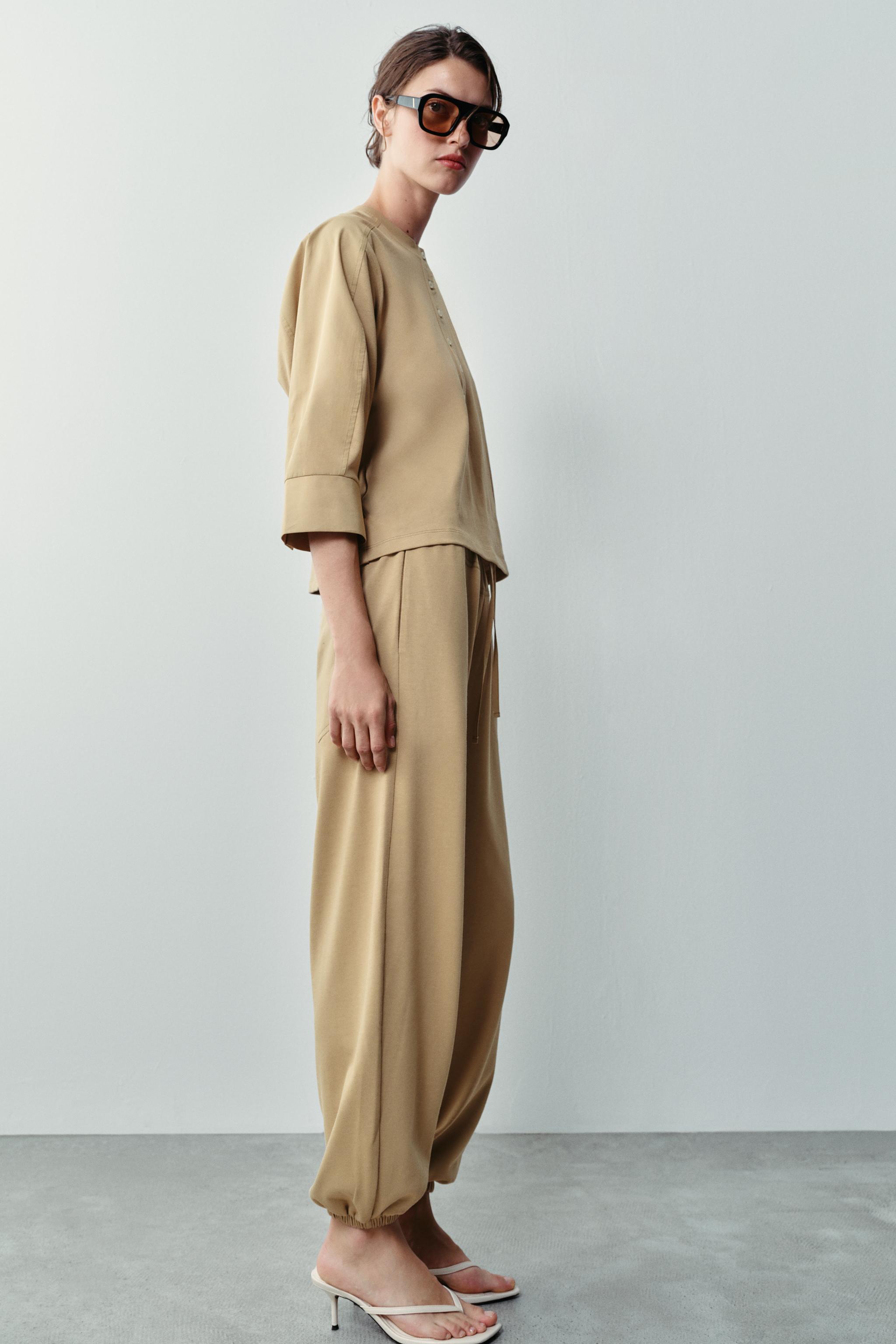 Женские брюки Zara COMBINED JOGGER TROUSERS — фото 3