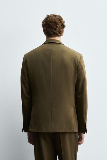 VESTE DE COSTUME À BOUTONNAGE CROISÉ ÉDITION LIMITÉE - Vert olive de Zara - Image 2