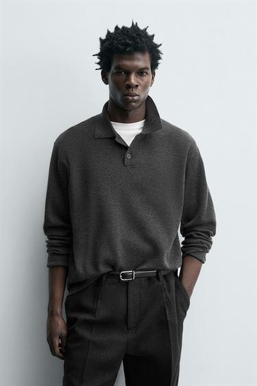 POLO PUNTO SOFT - Gris antracita de Zara