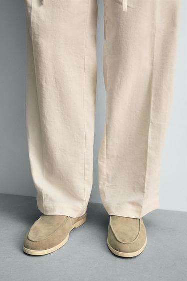 LEATHER MULE LOAFERS - Beige by Zara - Image 2