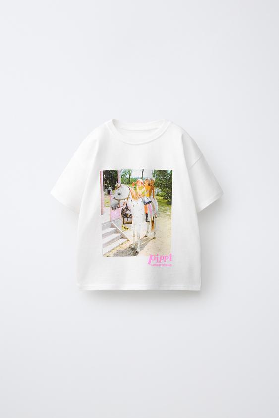 ФУТБОЛКА «ПЕППИ ДЛИННЫЙЧУЛОК» © ASTRID LINDGREN COMPANY — БЕЛЫЙ от Zara — изображение 0