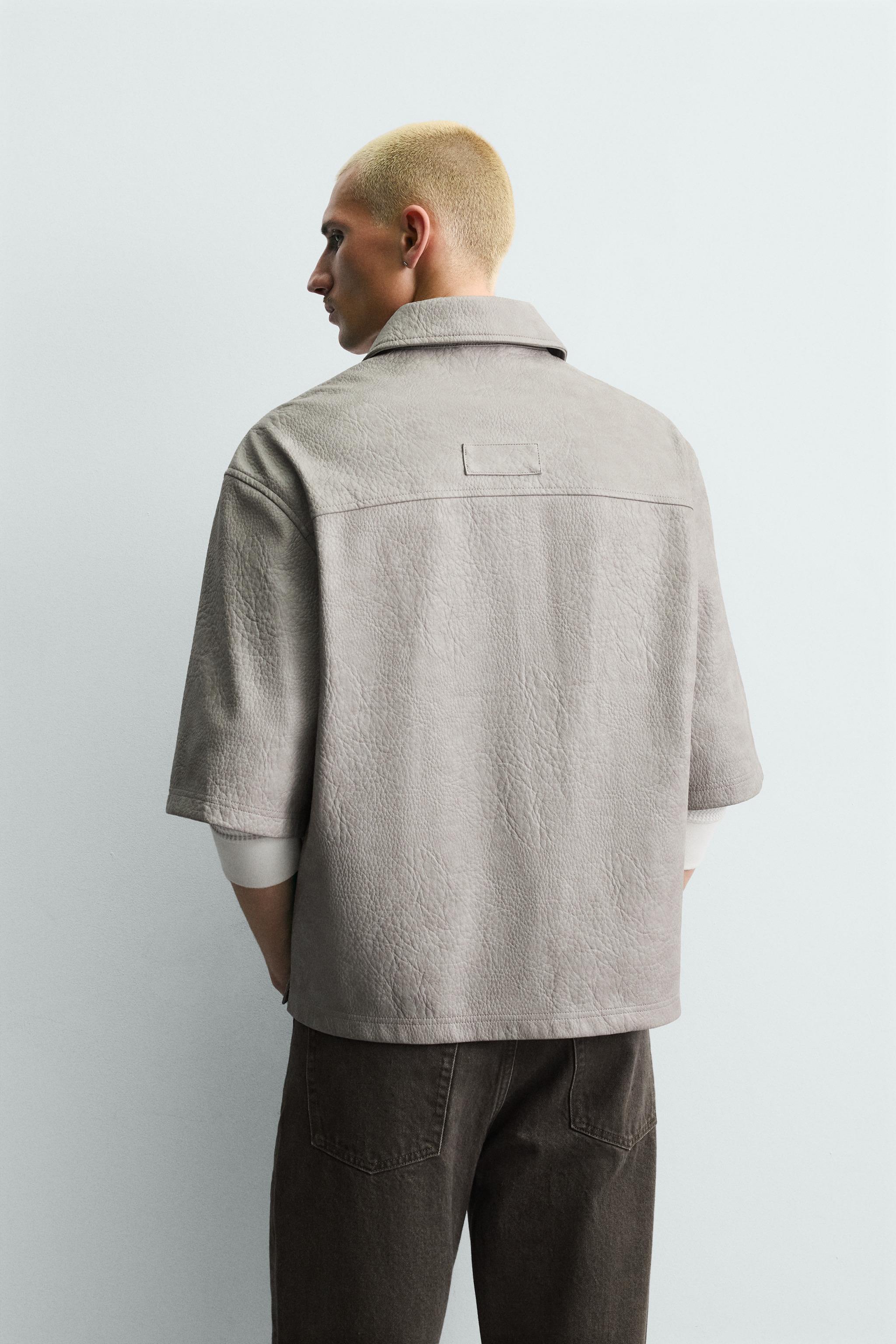SURCHEMISE RELAXED FIT MATIÈRE SYNTHÉTIQUE