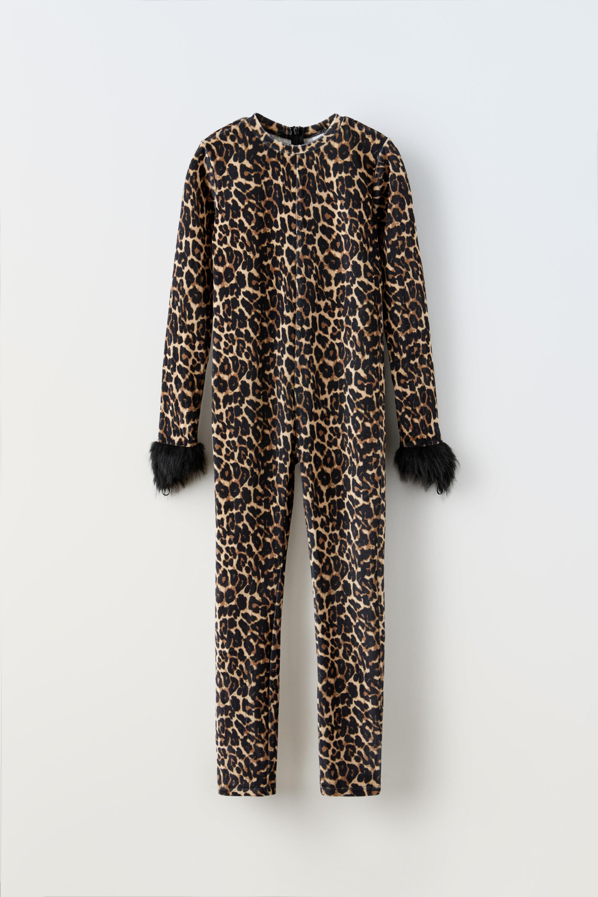 Leopard print cheap jumpsuit zara