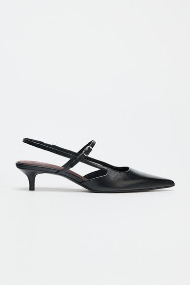 SLINGBACK SHOES WITH BUCKLES - Black by Zara