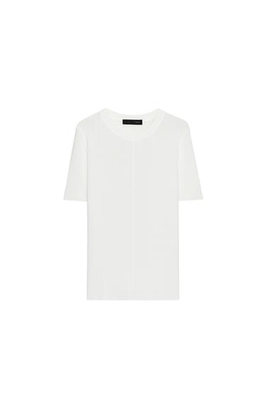 SHORT SLEEVE KNIT TOP