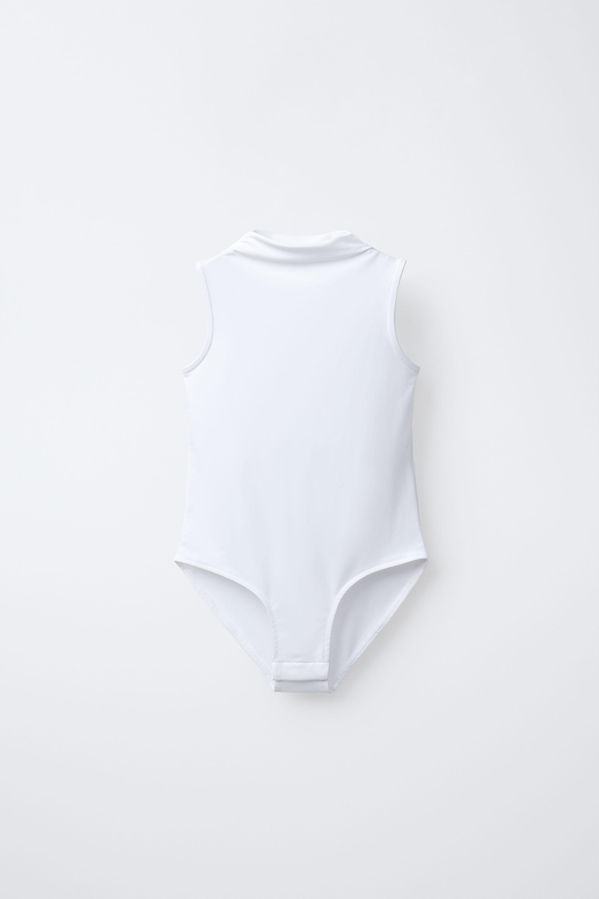 あおい　1113 POLYAMIDE HALTER BODYSUIT - White | ZARA United States