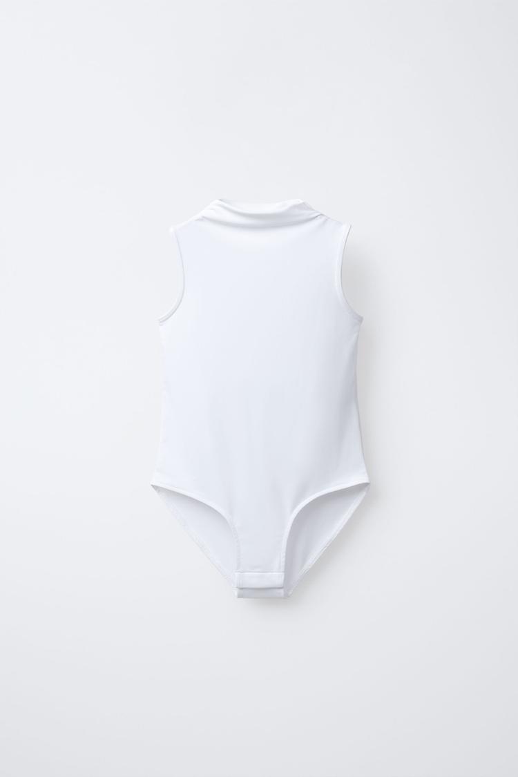 HIGH NECK BODYSUIT White ZARA India