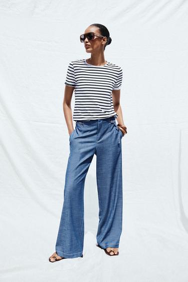 FADED SHORT SLEEVE T-SHIRT - striped by Zara
