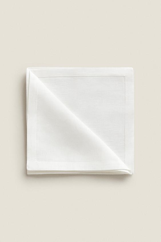 LINEN NAPKIN - White by Zara - Image 0