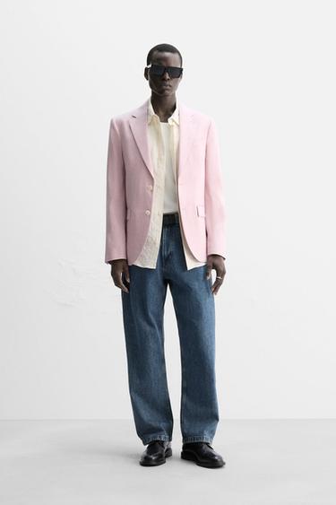 BLAZER TRAJE VISCOSA - LINO - Rosa de Zara