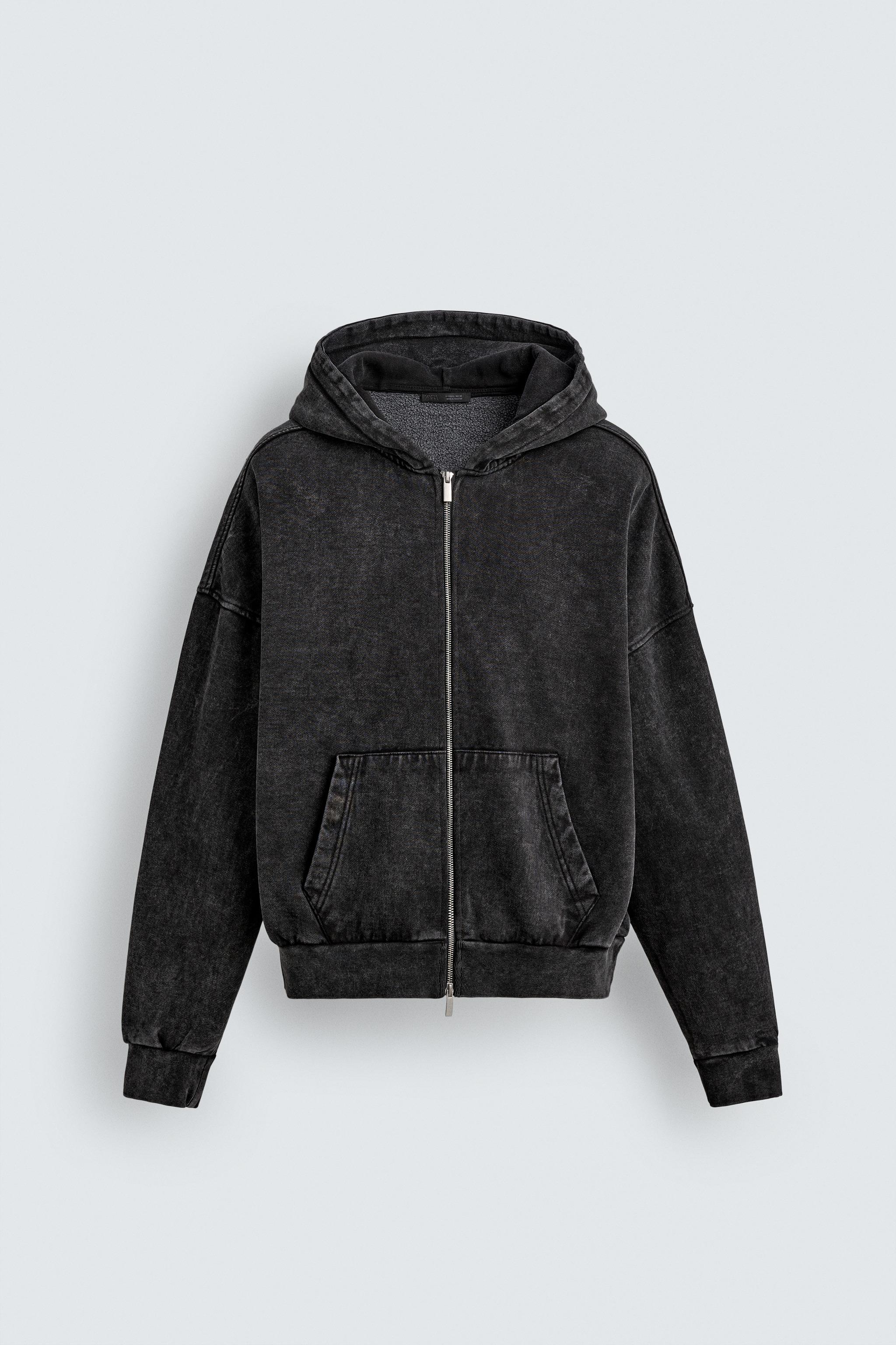 ウォッシュドジップアップフーディ - グレイッシュ | ZARA Japan / 日本