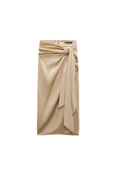 KNOTTED MIDI SKIRT