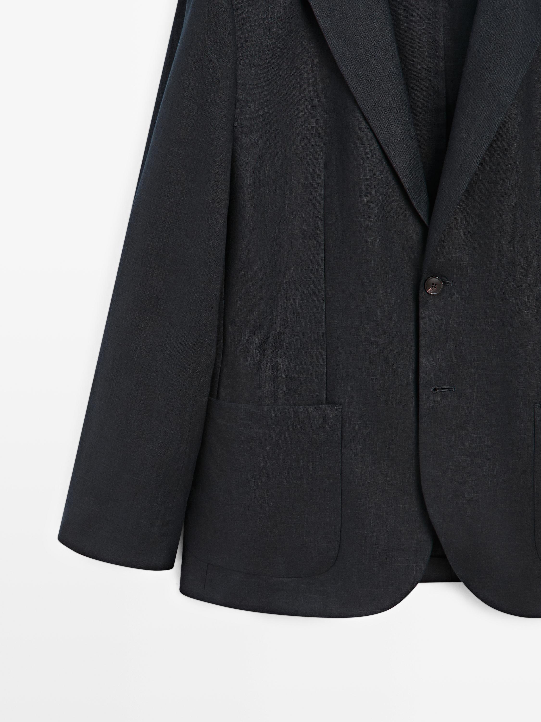 100% linen suit blazer